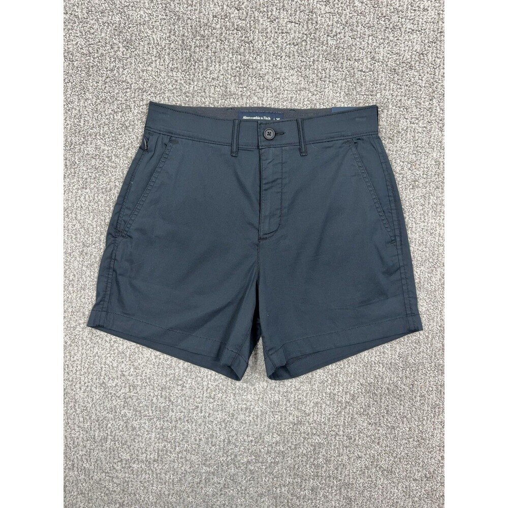 Abercrombie Fitch All Day Shorts Mens 26 Navy 5 In Stretch Chino Athletic Fit
